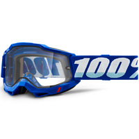 100% Accuri2 Off Road Motorcycle  Enduro Moto Goggle Blue Clear Lens