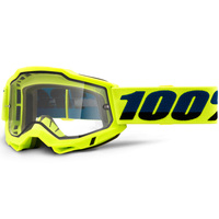 100% Accuri2 Off Road Motorcycle  Enduro Moto Goggle Yellow Clear Lens