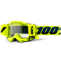 100% Accuri2 Off Road Motorcycle  Forecast Goggle Yellow Clear Lens