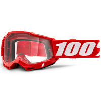100% Accuri2 Off Road Motorcycle  OTG Goggle Red Clear Lens
