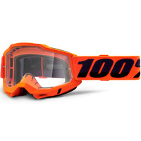 100% Accuri2 Off Road Motorcycle  OTG Goggle Orange Clear Lens