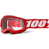 100% Accuri2 Off Road Motorcycle  Youth Goggle Red Clear Lens