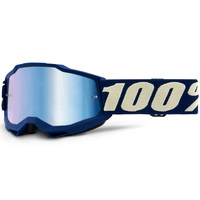 100% Accuri2 Off Road Motorcycle  Youth Goggle Deepmarine Mirror Blue Lens