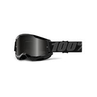 100% Strata2 Off Road Motorcycle Sand Goggle Black Smoke Lens