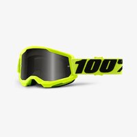 100% Strata2 Off Road Motorcycle Sand Goggle Yellow Smoke Lens