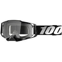 100% Armega Off Road Motorcycle  Goggle Black Clear Lens