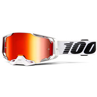 100% Armega Off Road Motorcycle  Goggle Lightsaber Red Mirror Lens