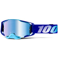 100% Armega Off Road Motorcycle  Goggle Royal Blue Mirror Lens