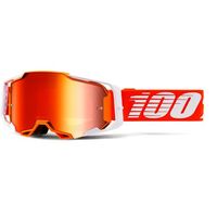 100% Armega Off Road Motocycle Goggle Regal Mirror Red Lens