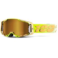 100% Armega Off Road Motocycle Goggle FeelGood Mirror Gold Lens