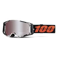 100% Armega Off Road Motocycle Goggle Renen Hiper Silver Mirror Lens