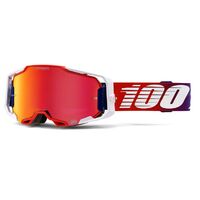100% Armega Off Road Motocycle Goggle Factory HiPER Red Lens