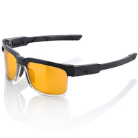 100% Type-S Sunglasses Licorice with Gold Mirror Lens