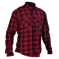 Oxford Kickback Motorcycle Shirt  Check Red/Black  Medium