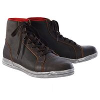 Oxford Jericho Mens Motorcycle Boots Brown 