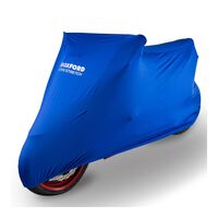 Oxford Protex Stretch Motorcycle Cover Indoor  Blue