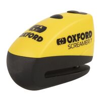 Oxford Screamer 100Db Alarm Motorcycle Disc  Lock Yellow/Black