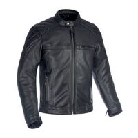 Oxford Route 73 2.0 Leather Motorcycle Jacket   Black 