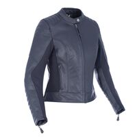 Oxford Beckley Ladies Leather Motorcycle Jacket   Black 