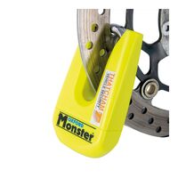 Oxford Monster Motorcycle Disc Lock Yellow