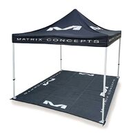 Matrix Concepts M-Series Pop Up Tent Pit Mat 10Ft x 11Ft - Black