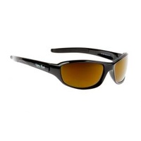 Ugly Fish R1077 Shiny Black Farme Gold Lens Sunglasses