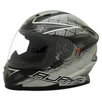 Rjays Spartan TSS Tattoo Motorcycle Helmet - Matt Grey/Black