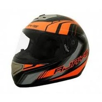 New Rjays Apex II Motorcycle Helmet - Black/Orange