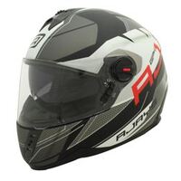 Rjays GP4 TSS Pilot Helmet Matt Black /White /Titanium Grey Medium