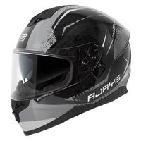 Rjays Dominator II Road Motorcycle Helmet Strike Black/Grey 