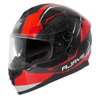 Rjays Dominator II Road Motorcycle Helmet Strike Black/Red 