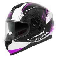Rjays Dominator II Road Motorcycle Helmet Strike White /Pink 