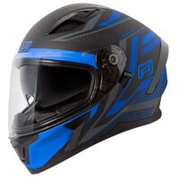 Rjays Apex III Ignite Motorcycle Helmet - Matt Black/Blue