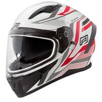 Rjays Apex III Motorcycle Helmet Ignite White /Red 
