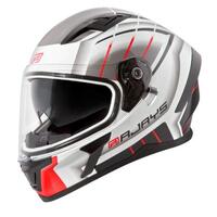 Rjays Apex III Motorcycle Helmet Switch White /Grey/Red