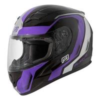 Rjays Grid Road Motorcycle Helmet Gloss Black/Purple 