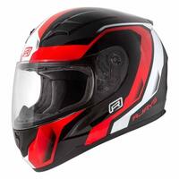 Rjays Grid Motorcycle Helmet Gloss Black /Red 
