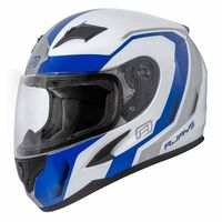 Rjays Grid Motorcycle Helmet - Gloss White/Blue