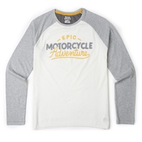 Royal Enfield Epic Henley Motorcycle T-Shirt Mel Off White