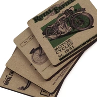 Royal Enfield 120 Years Motorcycle Coaster - 1 Mdf Wood (Set Of 4)