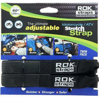 Rok Strap 450 To 1500 25Mm Wide Cruiser Black - 2 Pack