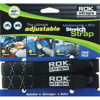 Rok Strap 450 To 1500 25Mm Wide Black Reflective - 2 Pack