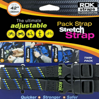 Rok Strap 310 To 1060 16Mm Wide Black + Blue/Green Stripes 