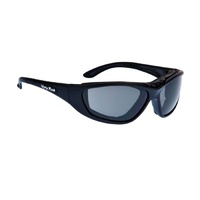 Ugly Fish RS707 Ultimate Standard Shiny Black Frame Smoke Lense Goggles