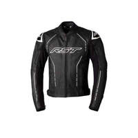 RST S-1 CE Leather Motorcycle Jacket - Black/White