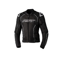 RST S-1 Vented Textile Motorcycle Jacket - Black/White