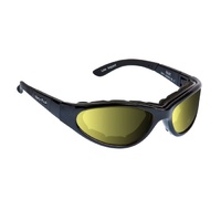 Ugly Fish RSPH0328 Glide Photochromic Shiny Black Frame Yellow Lens Goggles