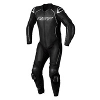 Rst S-1 Leather one Piece Motorcycle Racing Suit Black White