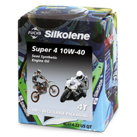 Silkolene Super 4 10W-40 Semi Synthetic Motorcycle Engine Oil - 4L