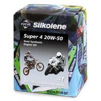 Silkolene Super 4 20W-50 Semi Synthetic Engine Oil 4L Cube